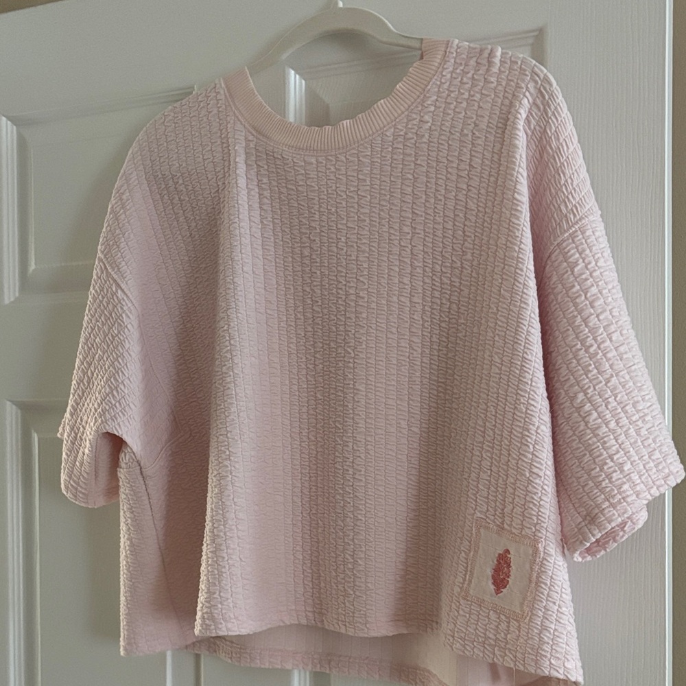 Pink Textured FP Movement Top
